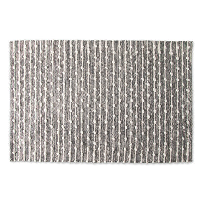 DII Slub Rug Collection Recycled Cotton Loop, 2x3', Mineral Gray