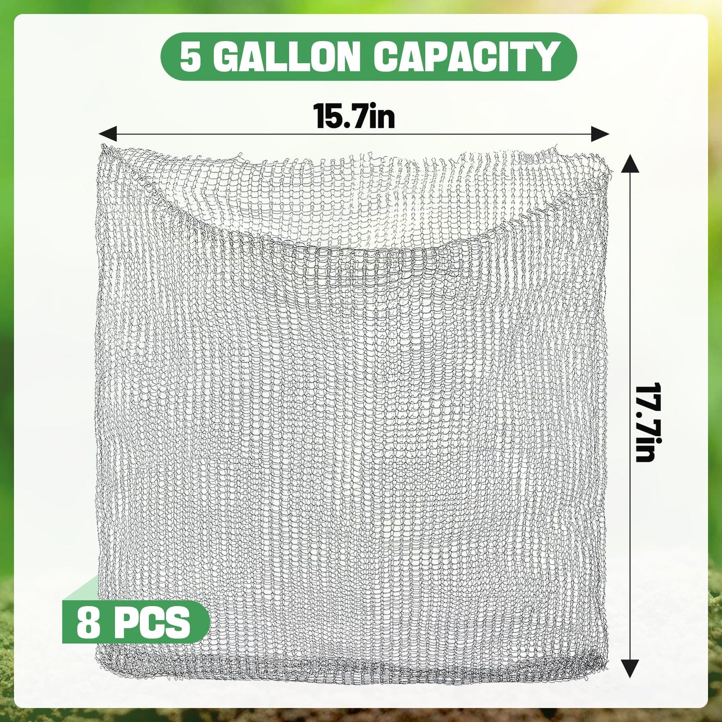 Aulock 5 Gallon Plant Root Protector for Gopher Voles Moles, 8 Pack Stainless Steel Guard Baskets Cages