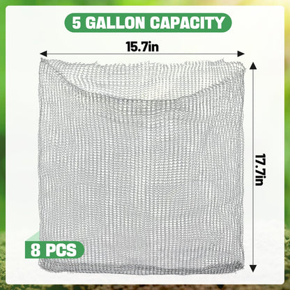 Aulock 5 Gallon Plant Root Protector for Gopher Voles Moles, 8 Pack Stainless Steel Guard Baskets Cages
