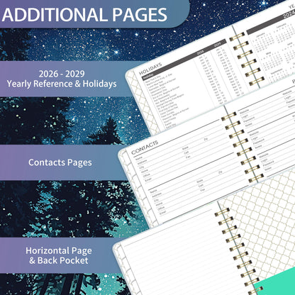2026-2029 Monthly Planner - Monthly Planner 2026-2029 from July 2026 - June 2029, 3 Year Planner with Tabs and Pocket, 8.5" x 6.4"