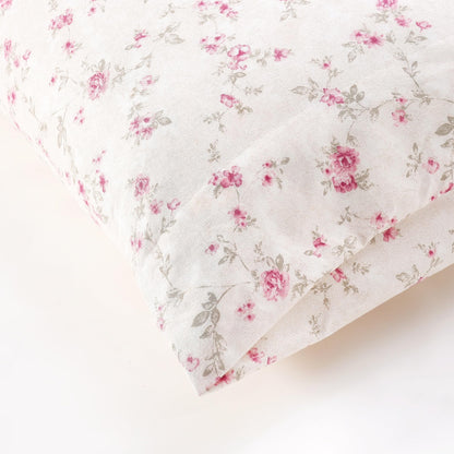 Modern Threads 4-Piece Ultra Soft Microfiber Bed Sheets Set, Wrinkle Free Sheets with Deep Pockets Fitted Sheet, Flat Sheet & Pillowcases, Lightweight Breathable Bedding, Floral Rose, Queen