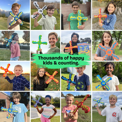 Outdoor Toys For Kids Boomerang - Fun 6 Year Old Boy Gifts & Soft Flying Kid Toys for Indoor & Outdoor Play - Birthday Presents for Kids 8-12 & 8 Year Old Gift Ideas, Cool Gifts for Kids 3 4 5 6 7 +
