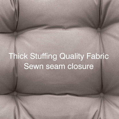 QILLOWAY Outdoor Chair Cushion for Patio Furniture, Waterproof Patio Cushions with Ties, Fade Resistant Replacement Pads for Outdoor Rocking Chairs,Tan,Grey