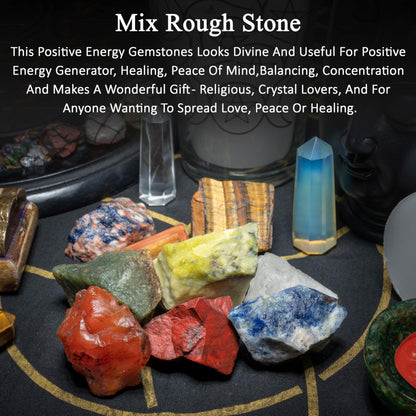 Crocon 2LB Assorted Rough Bulk Natural Stone Raw Gemstone Tumbling Cabbing Polishing Gem Mining Chakra Balancing Reiki and Crystal Healing Good Luck Home Office Décor