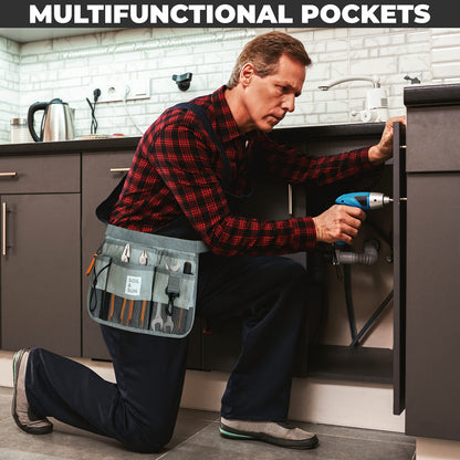 Soil & Sun Garden Tool Belt for Women, Tool Apron, Utility Belt Women, Teacher, Canvas Waist Apron with Pockets, Garden Aprons (Grey)