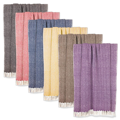 DII Chevron Throw Collection Handloomed Cotton, 50x60, Black