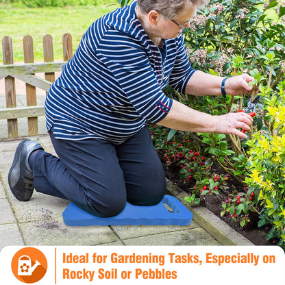 Gardzen 3-Pack Garden Kneeling Cushions - for Gardening, Baby Bath, Yoga, Pilates, Exercise, 16"x8"x1", Blue