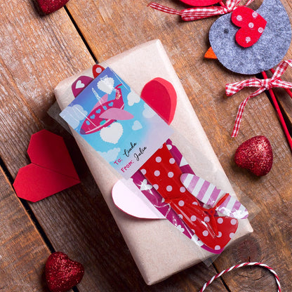 Winlyn 32 Sets Valentines Day Foam Airplanes Glider Planes with Cards for Kids Boys Girls Valentine Planes Party Favors School Classroom Gift Exchange Valentines Treats Prizes Goodie Bag Stuffers Toys