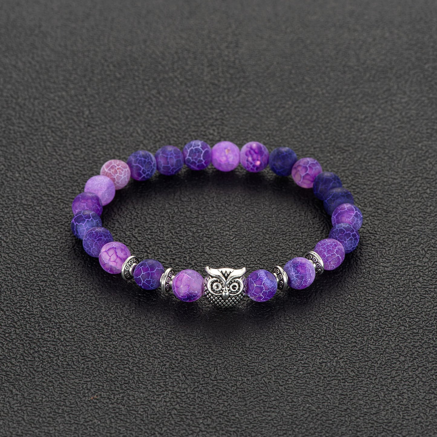Softones Owl Gifts Owl Bracelets Healing Crystals Bracelet for Women Men Spiritual Energy Beaded Bracelet Set Gifts