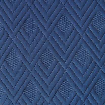 EMME Quilts Queen Size Bedding Sets, Navy Blue Bedspread Soft Lightweight Pre-Washed Quilt, 3 Piece Cozy Reversible Microfiber Ultrasonic Coverlet with Pillow Sham (Diamond Pattern,90"x90")