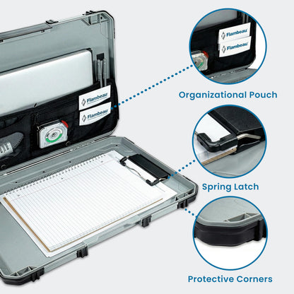Flambeau Heavy-Duty Contractor Clipboard Document Holder, Portable Storage Organizer for Papers, Receipts & Forms | Office, School & Jobsite Use, Grey