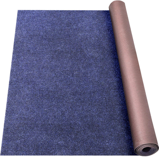 Grefinity Marine Carpet,5 FT x 15 FT Deep Blue Indoor Outdoor Carpet 0.2" Thick Boat Carpet with Water-Proof TPE Backing, Non-Slide Outdoor Marine Carpet Roll for Home, Patio, Porch, Deck