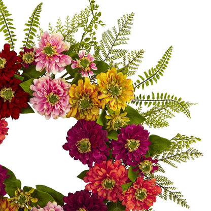 Nearly Natural Artificial Mixed Flower Wreath