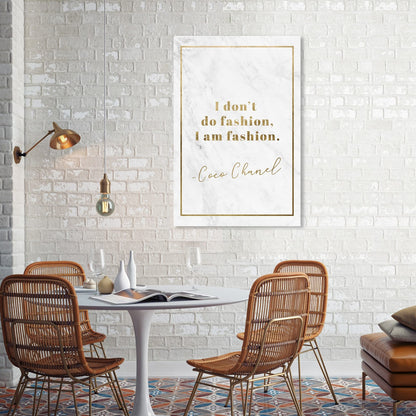 Oliver Gal Typography Wall Art Canvas Prints Quotes and Sayings I Dont Do Fashion Gold Home Décor, 24" x 36"
