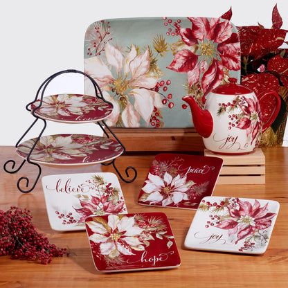 Certified International Winters Joy 16 Piece Dinnerware Set, Service for 4