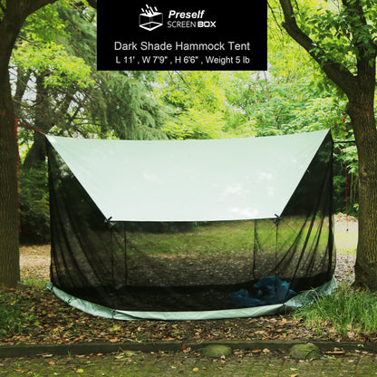 Lightweight No Bug Screen House for Hammock, Canoe Picnics Backyards Backpacking Camping Beach in Summer (Dark Shade)
