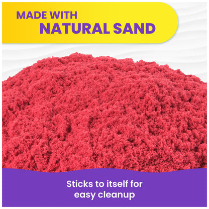 Kinetic Sand, Stamp N' Roll Crayon Multi-Pack with 12 oz Purple, Green, Blue & Red Play Sand, Toddler Toys, Arts and Crafts Kids Toys for Girls & Boys Ages 3 and up