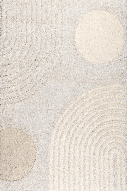 Nuloom Gloria Beige, 3' x 5', Abstract, Shag, Soft and Cozy, Plush, High Traffic, Stain Resistant, Easy Clean, Durable Area Rug for Bedroom, Living Room, Dining Space, Den, Foyer, Entryway
