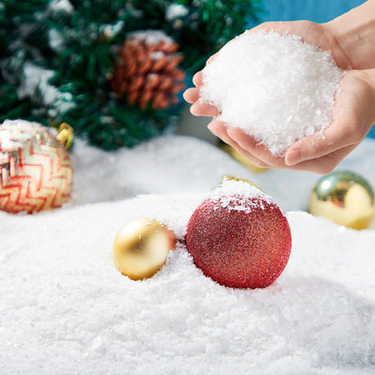 JOYIN 2 Pack 10 Oz Fake Snow 280g Artificial Plastic Snowflakes for Christmas Tree Decoration Xmas Party Home Holiday Decor and White Displays