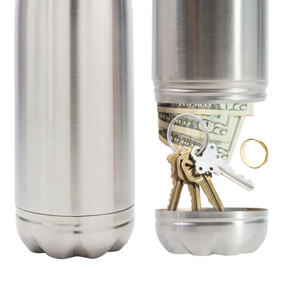 Diversion Water Bottle Safe, Stainless Steel Tumbler with Hidden Compartment, Real Functional Leak Proof Bottle to Hide Cash, Jewelry, Keys and Valuables in Plain Sight for Travel, Home, Beach, Gym