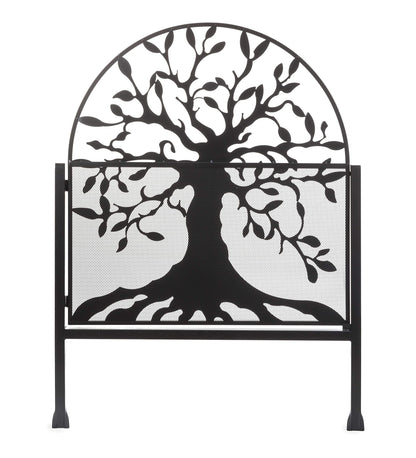 Plow & Hearth Arched Tree of Life Garden Gate | Laser-Cut Design | Metal | Black/Bronze Finish | Versatile | 36" W x 1¼"D x 36" H | Latch Closure