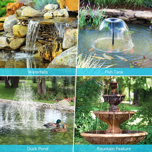 Antfraer Pond Filter with Pump Kits, Pond Filters for Outdoor Ponds Built In 660GPH Pond Pump, Pond Filter Box Suitable for Garden, Fountain, Pond, Animal Sink, Waterfall, Aquarium-Corded Electric