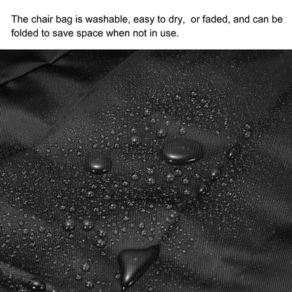 PATIKIL Chair Storage Bag, 2 Pack Waterproof Folding Lounge Chair Cover Carrying Case for Outdoor Camping Chair Beach Chaise Zero Gravity Chair, Black