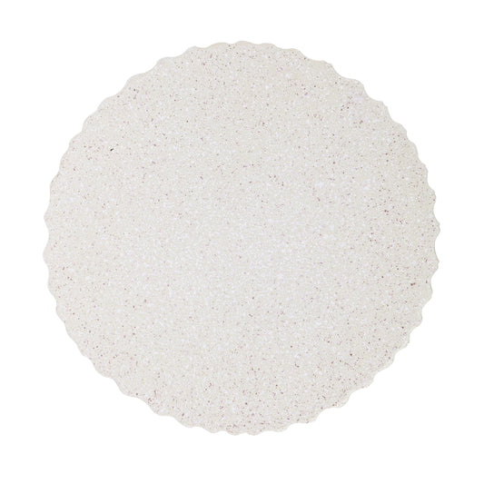 JONATHAN Y TBL1102B Louisa 19" Modern Art Deco Tambour Indoor/Outdoor Accent Table Art Deco, Minimalist, Contemporary, Bohemian, Mid-Century, Patio, Garden, Bathroom,Living Room, Cream Terrazzo Finish