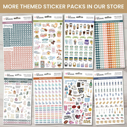 bloom daily planners x Cleerely Stated Rooted in Faith Sticker Pack - 8 Sheets /540 Stickers - Christian Planner Stickers for Journaling, Religious Encouragement, Bible Study, Prayer & Devotionals