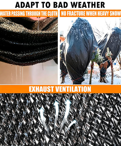 E.share 40%-50% Black Sun Shade Cloth Outdoor - 12Ft X 6Ft Garden Shade Netting with Grommets for Greenhouse, Plant Covers, Patio, Chicken Coop, Barn & Kennel