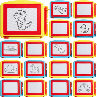 Tinlade 48 Pack Mini Magnetic Drawing Board for Kids, Small Erasable Drawing Pad, Toddler Writing Tablet, Birthday Party Favor, Classroom Prize, Goodie Bag Stuffers for Boy Girl (Classic Color,Cute)
