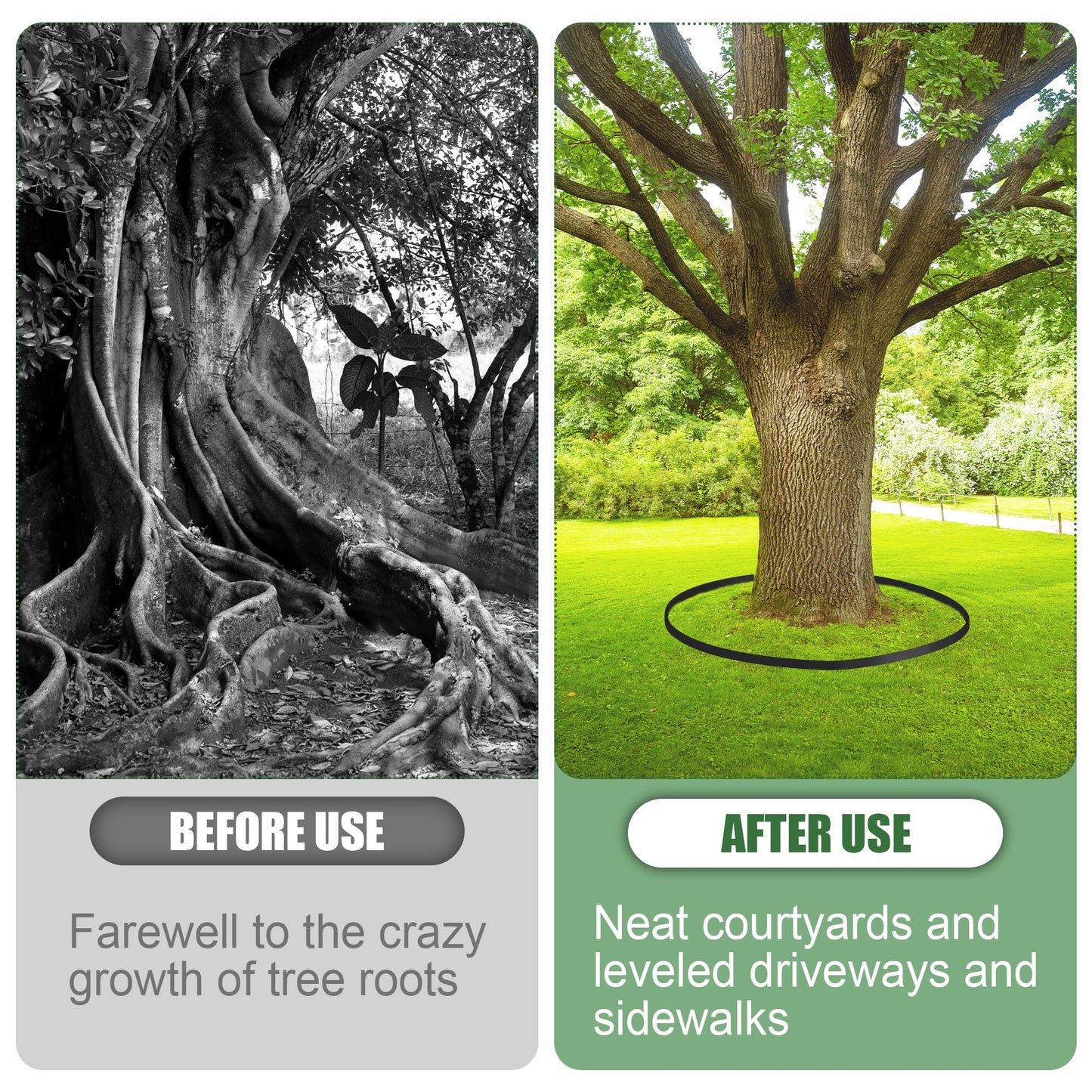 Joewuzun Tree Root Barrier 24in x 15ft x 60mil Root Barrier Grass Weed Barrier Bamboo Barrier Garden Edging for Landscape Edging Blocks