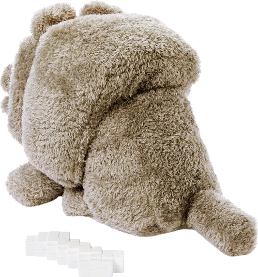 Mattel Minecraft Dennis The Wolf Plush Toy with Feeding Action & Sound, Food Mode Stuffed Animal Inspired by a Minecraft Movie (Amazon Exclusive)