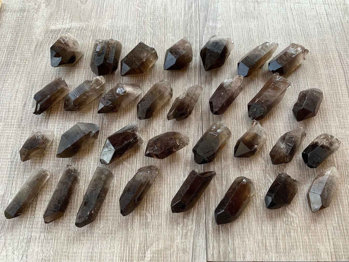 GAF TREASURES Wholesale Smoky Quartz Points, Natural Smoky Quartz Points, Raw Smoky Quartz Points Healing Crystals (Smoky Quartz Points, 0.25 Pound)