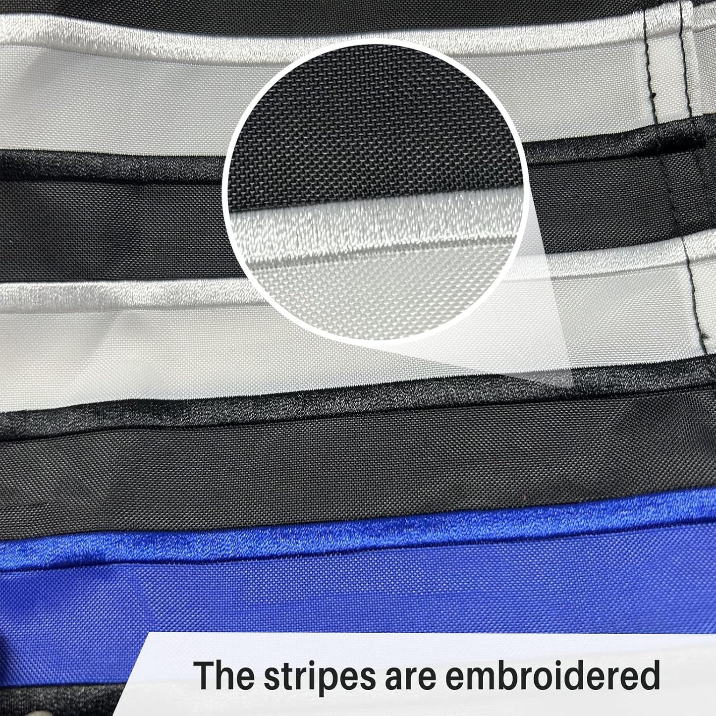 AMZFLAG Thin Blue Line Garden Flag with Stand Holder Set for Outside Yard 12x18 Inch Embroidered Police Garden Flags Small American Back the Blue Lives Matter Flag Law Enforcement