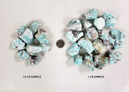 MINERALUNIVERSE 1/2 LB Amazonite Stones - Bulk Amazonite Crystal - Raw Natural Stones & Crystals - Fountain Rocks for Cabbing, Polishing, Wire Wrapping, Reiki, Chakra Crystal Healing