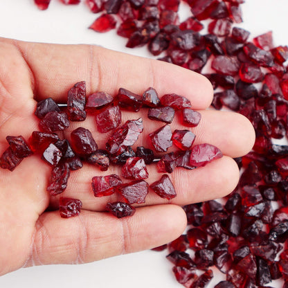 OdrillionGems 50carats Natural Raw Garnet Crystal Gemstone Rough Stone, DIY Jewelry Making, Wire Wrapping, Chakra Healing Crystals, Loose Wholesale Lot, Jewelry Gemstones, January Birthstone, pack