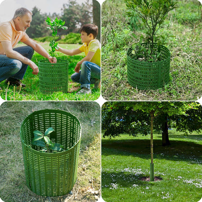 Omirome 10pcs Tree Trunk Protector, Tree Guards Trunk Protector with Twist Ties, Resizable for Various Size Trees or Plants, Preventing Tree Bark Damage from Pruners, Mowers, and Rodents