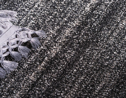 Unique Loom Del Mar Collection Area Rug - Maria (5' 3" x 8' Rectangle, Black/ Ivory)