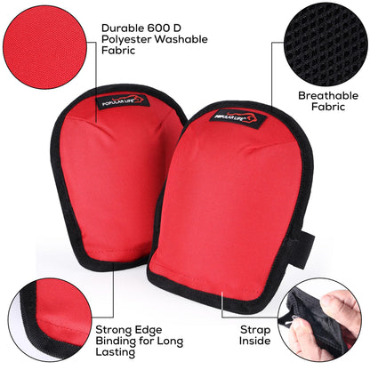 POPULAR LIFE Lightweight Gardening Knee Pads with Removable and Replaceable Foam Pad Insert, Washable Soft Cap Knee Pad, Easy Fit with Adjustable Hook and Loop Closure Straps