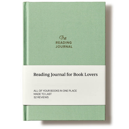 Kunitsa Co. The Reading Journal - 52 Reviews, Book Journal for Book Lovers and Readers, Review and Track Your Reading, Green