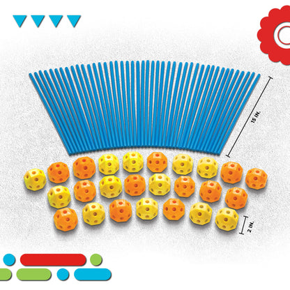 Discovery™ Flexible Construction Fort with 44 Rods & 25 Connector Blocks, 69-piece, Age 5+