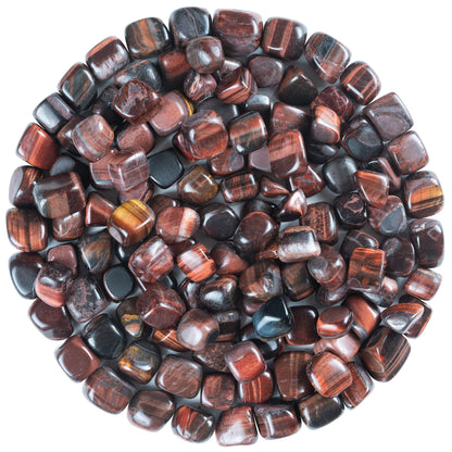"Crocon 1LB Red Tiger Eye Tumble Stones and Crystals Bulk 2000+ Carats Natural Crystal Kit for Reiki Healing Crystal Polished, Tumble Stones, Chakra Balancing, Reiki Gift, Home Decor Size : 20-25 mm"