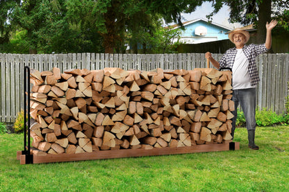 DOEWORKS Heavy Duty Firewood Racks Adjustable Length Log Bracket Rack Holder