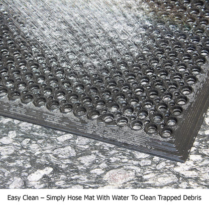IRONGATE Rubber Doormat - 2 Pack Non Slip Anti Fatigue Indoor Outdoor Rubber Floor Mat - Heavy Duty Commercial Kitchen Ramp Pool Restaurant Garage Floor Mat - Anti Slip Bar Drainage Mat - 24x36