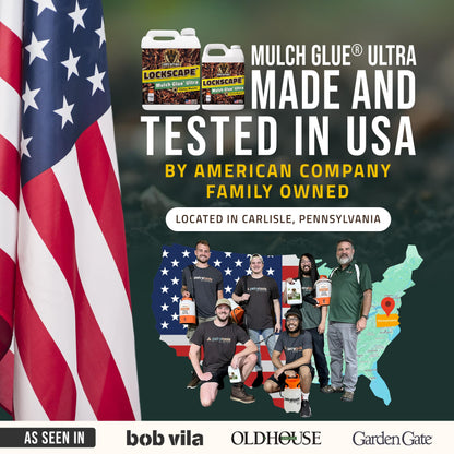 Lockscape Mulch Glue for Landscaping Ultra Concentrated (64 Ounce) - Lasts Up to 2 Years, Non-Toxic, Concentrated Landscape Binder - Strong Mulch and Pine Straw Glue for Landscaping, Pine Straw & More