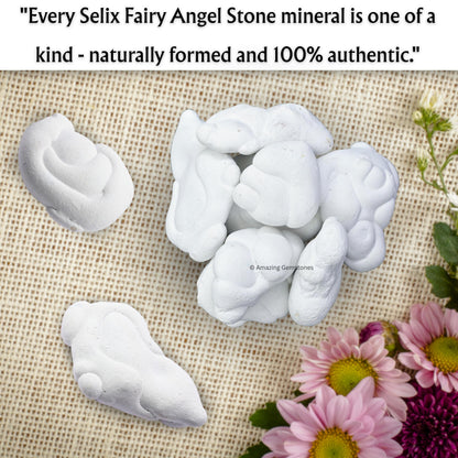 Fairy Stones Crystals and Healing Stones Mineral Specimen - Premium Menalite Goddess Gem Stones for Spiritual Growth - Healing Crystals Geodes Clusters for Meditation, Chakra Balance, and Energy (M)
