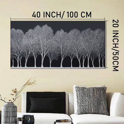 Trogonup Black and White Wall Art for Bedroom Large Forest Picture Landscape Tree Artwork for Living Room Home Office Modern Canvas Prints Ready to Hang 20"x40"
