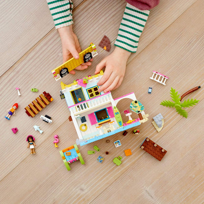 LEGO Friends Beach House 41428 Building Kit; Sparks Hours of Summer Adventure Play (444 Pieces)