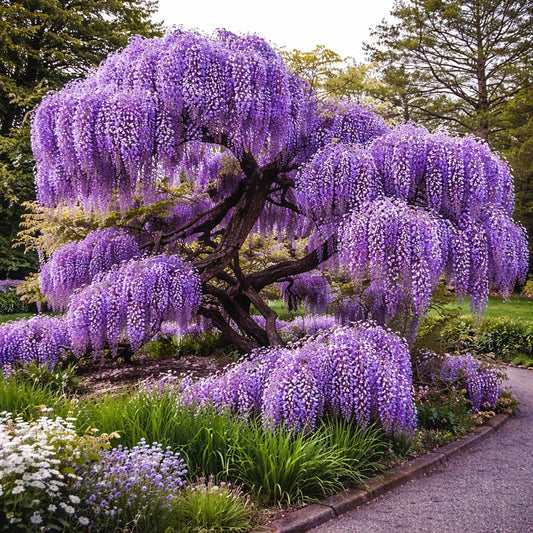 Wisteria Live Plants 1–2 Ft Tall – Flowering Wisteria Vine (Wisteria Floribunda) – Fast Growing Climbing Plant for Garden, Trellis, Pergola & Bonsai Training (2 Plants)